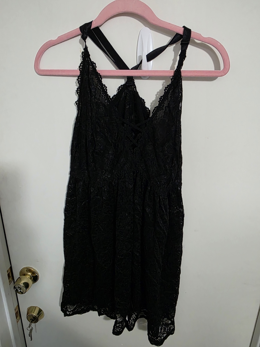 Torrid Size 3 Black Lace V-Neck Chemise Nightdress